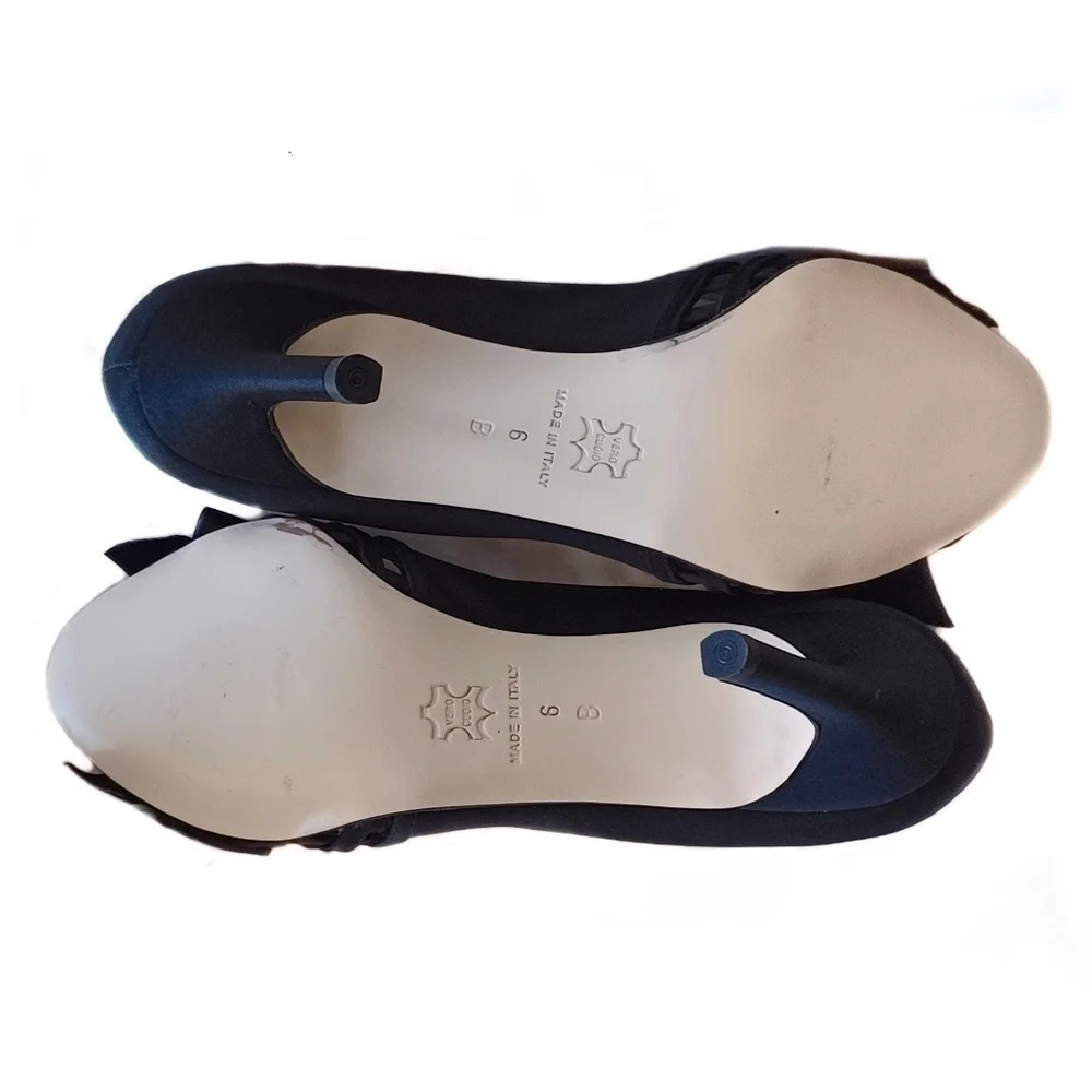 Wills Fancy Satin Evening Heels 6 Luxury Occasion Cocktail Black Tie - Picture 8 of 8